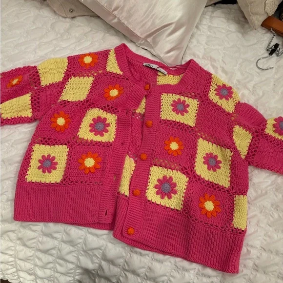 Granny Square Cardigan Zara Patchwork Cardigan Crochet Cotton